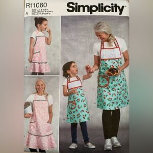 Simplicity adult and child apron sewing pattern